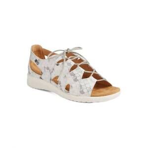 NEW ZIERA women's barnett sandal in misty / white